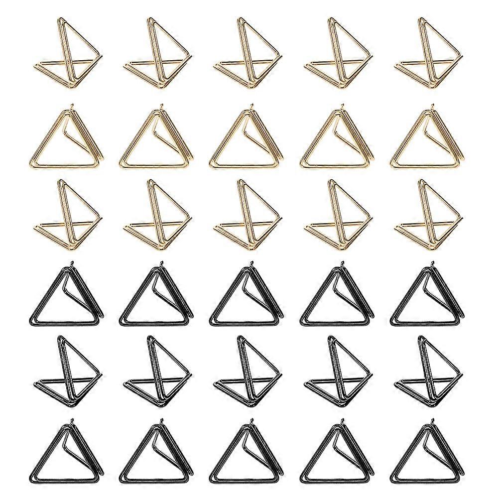 30Pcs Place Card Holders Triangular Paper Clips Small Picture Clips Triangle Paperclips for Bridal Shower