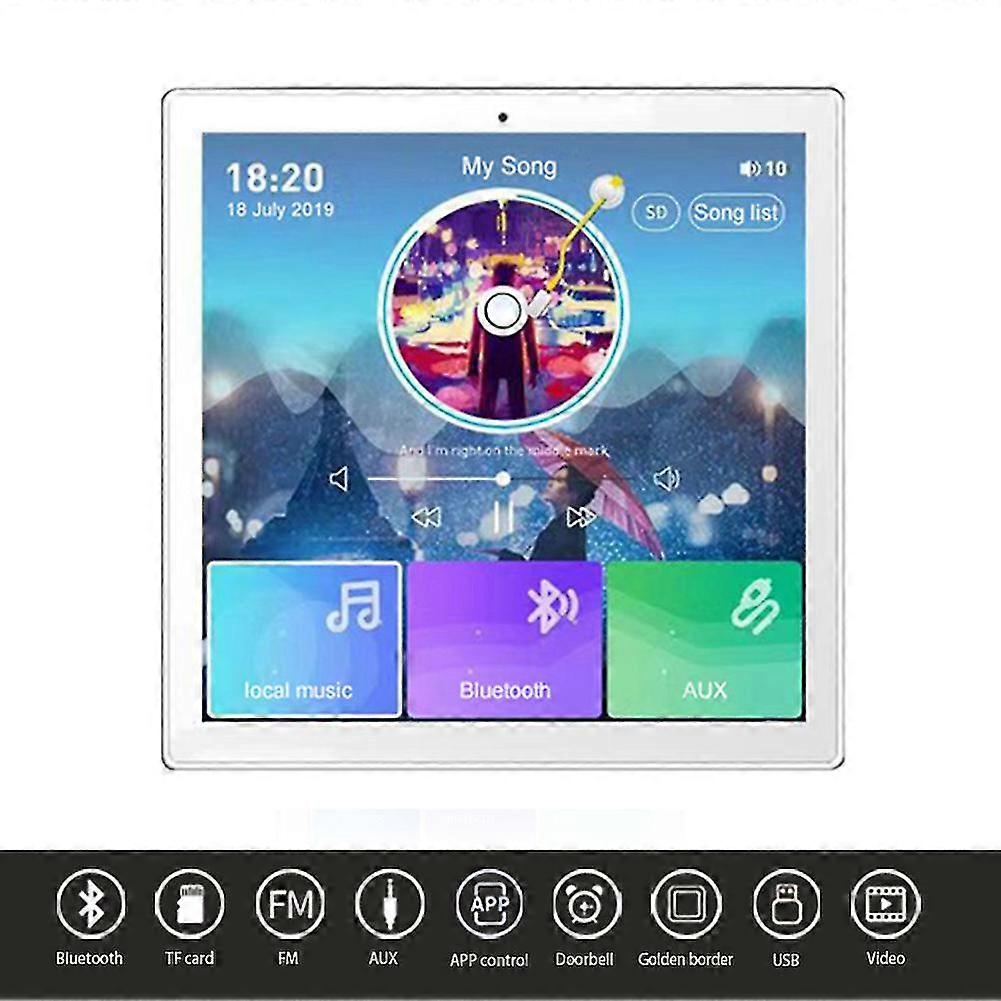 4 Channel Wireless Bluetooth Wall Amplifier With Touch Screen Fm Radio,usb,tf, For Audio Bt Amplifi