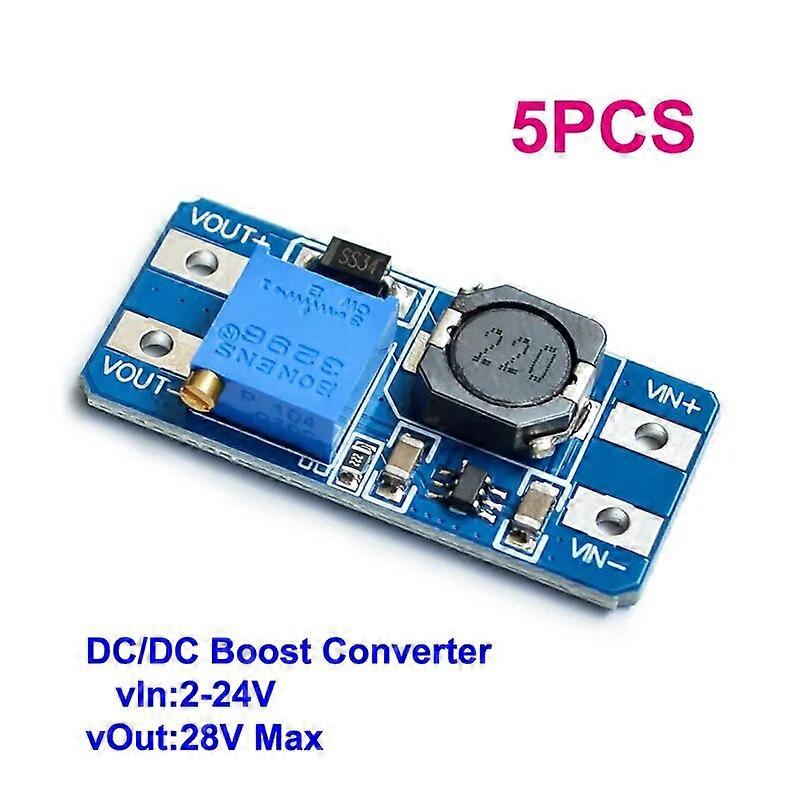 MT3608 2A DC/DC Boost Converter Step-Up Power Supply Module Adjustable 2-24V to 28V MAX Voltage Regulator