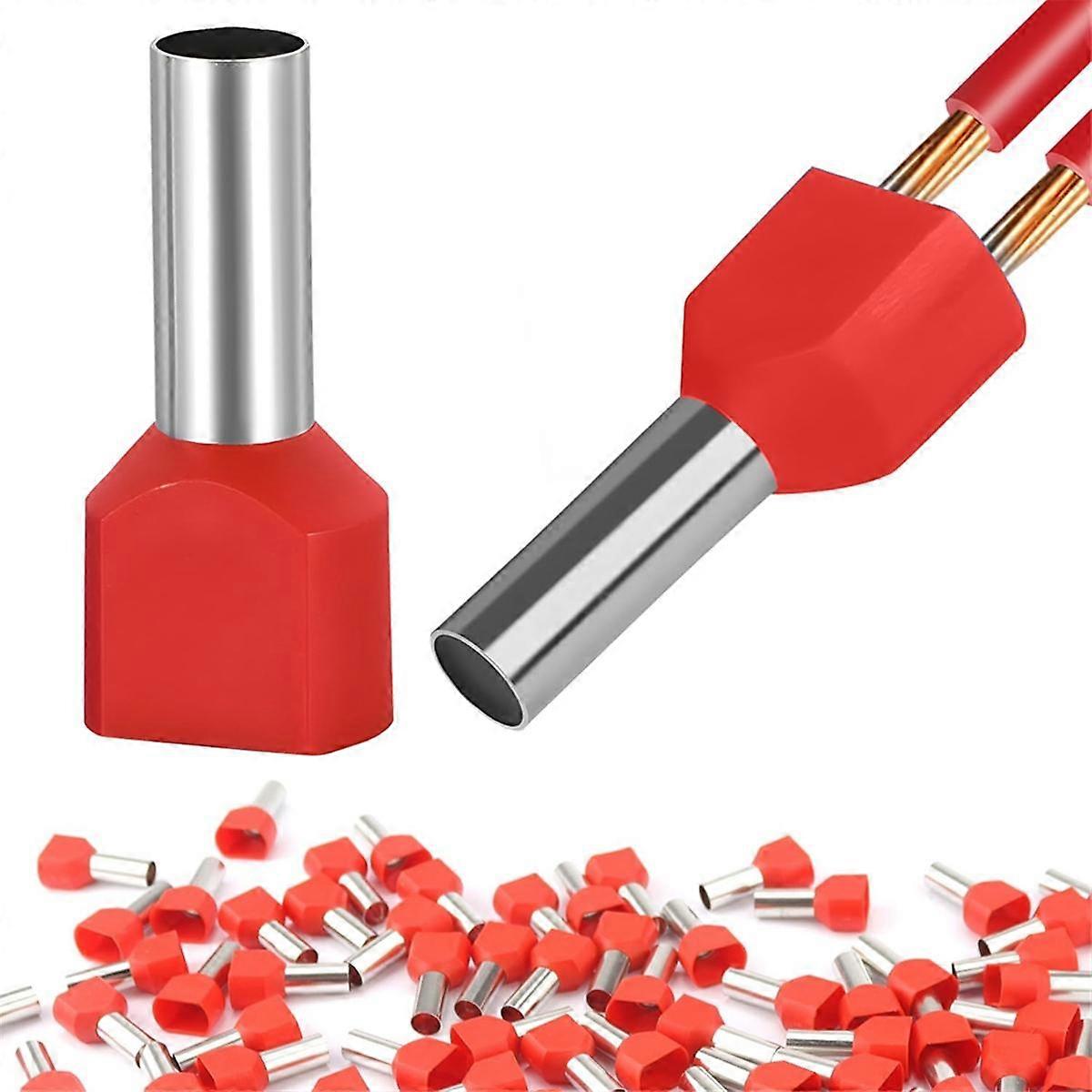 Twin Wire End Ferrules, 2 X 10.0 Mm, Pack of 150, Length 14 Mm, Double Twin Wire End Ferrules