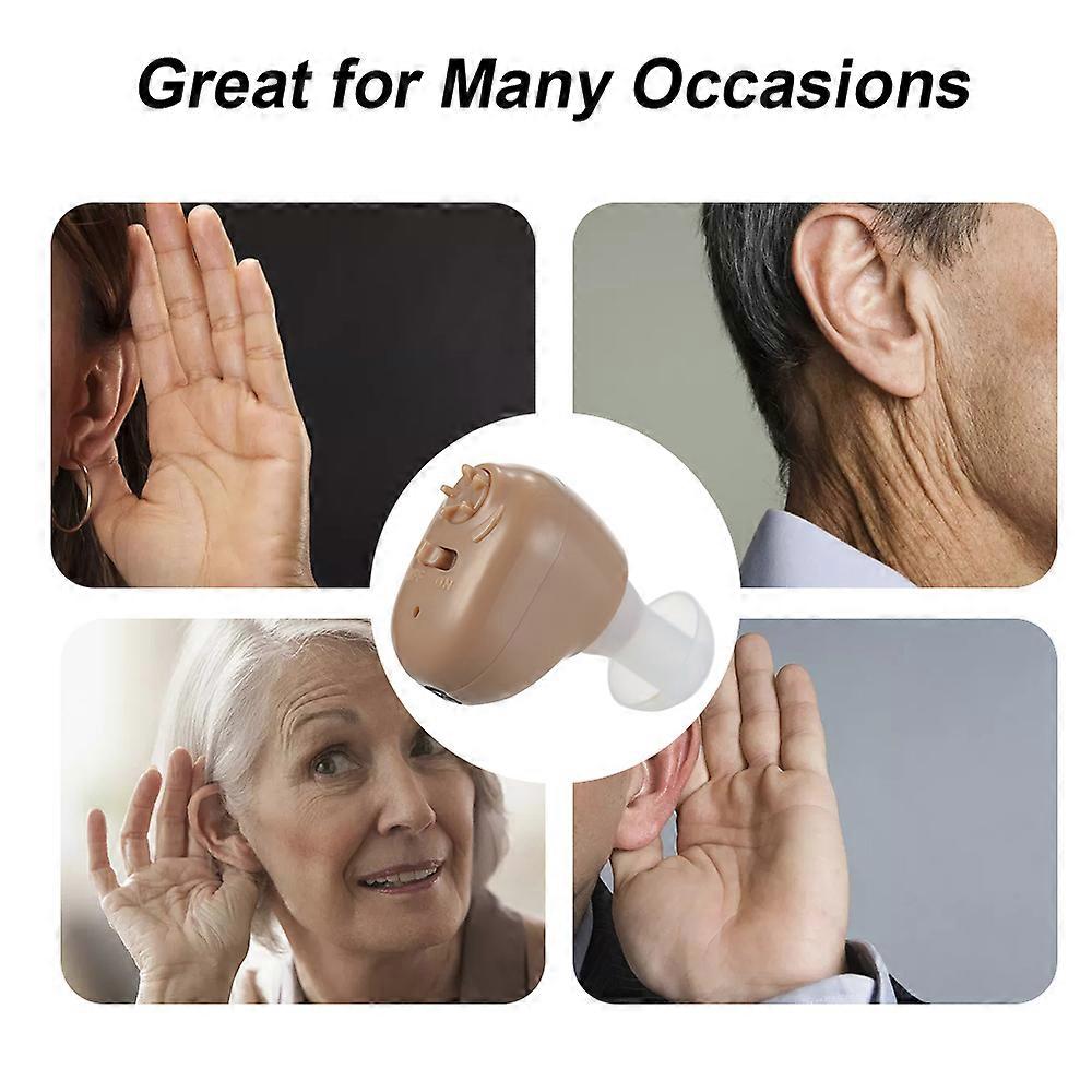 Analog Hearing Aids for Adults & Seniors Portable Rechargeable Sound Amplifier with Storage Case Ear Hearing Enhancement Device