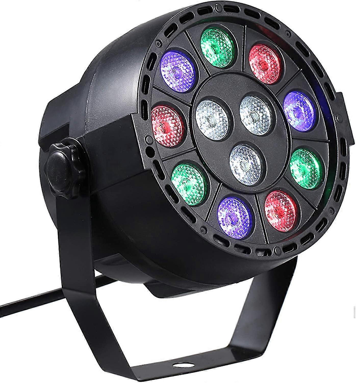 12pcs Led Par Light, Voice-activated Full-color Dyeing Light, Disco Spotlight, Background Flood Light, Ktv Bar (1pcs, Multicolor)