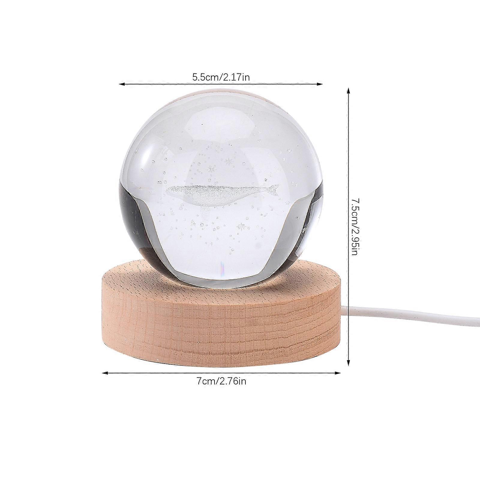 جديد ليلة جيدة ضوء متوهجة الكواكب 3D محفورة هدية كريستال الكرة ديكور المنزل