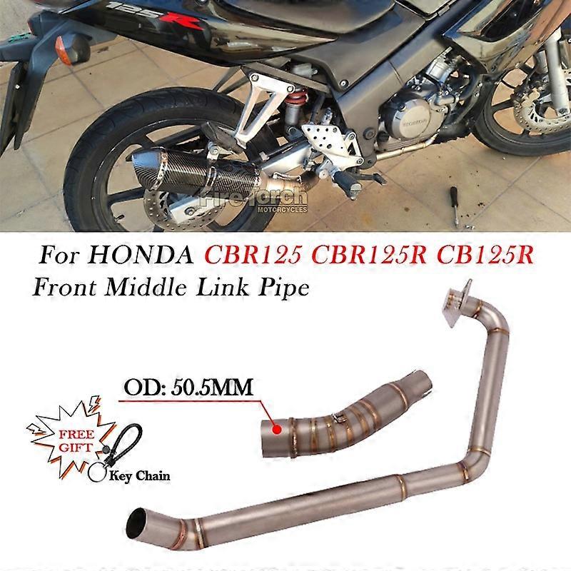 Για Honda CBR125 CBR125R CB125R CBR 125 125R 2010 - 2016 Πλήρης σωλήνας μεσαίων συνδέσμων διαφυγής εξάτμισης εξάτμισης μοτοσικλετών