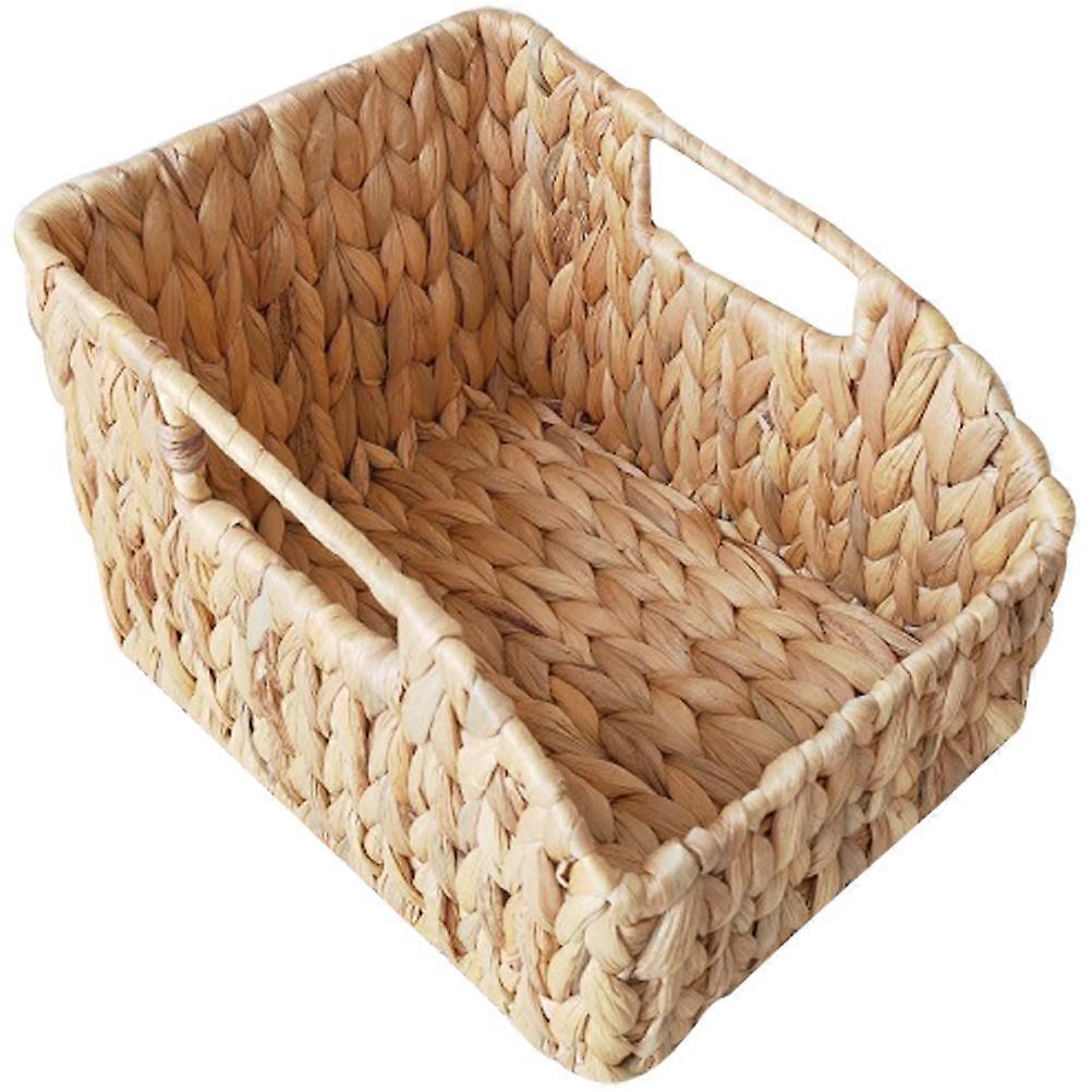 Desktop Weaving Basket Rustic Style Storage Basket Hyacinth Basket Tabletop Organizer