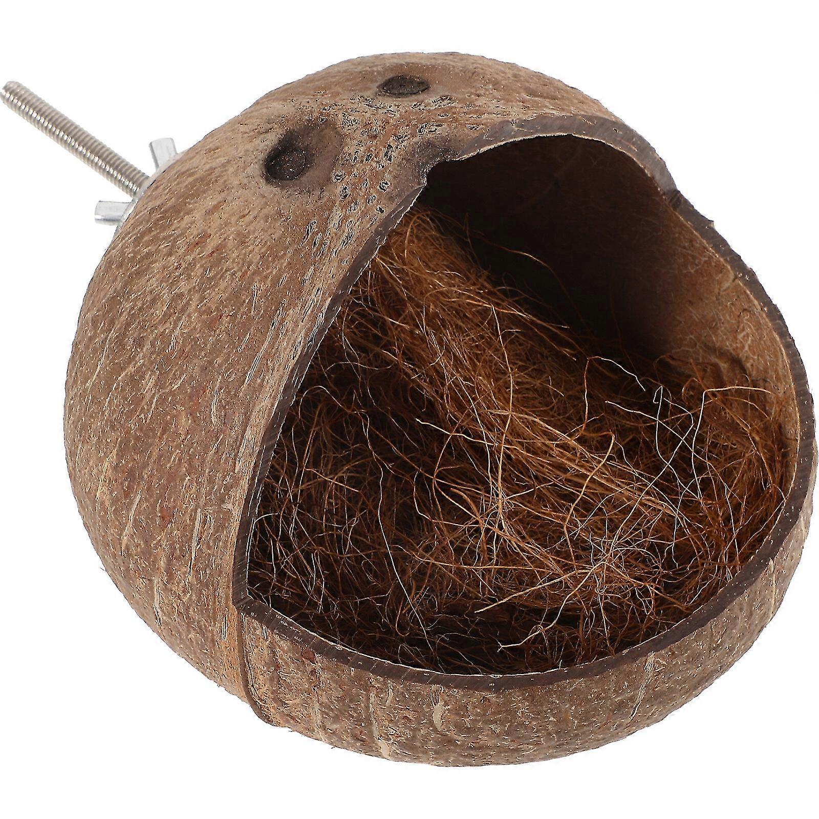 Coconuts Shell Nest Cage Coconuts Shell Bird Nest Bird Breeding Bird House Parrot House