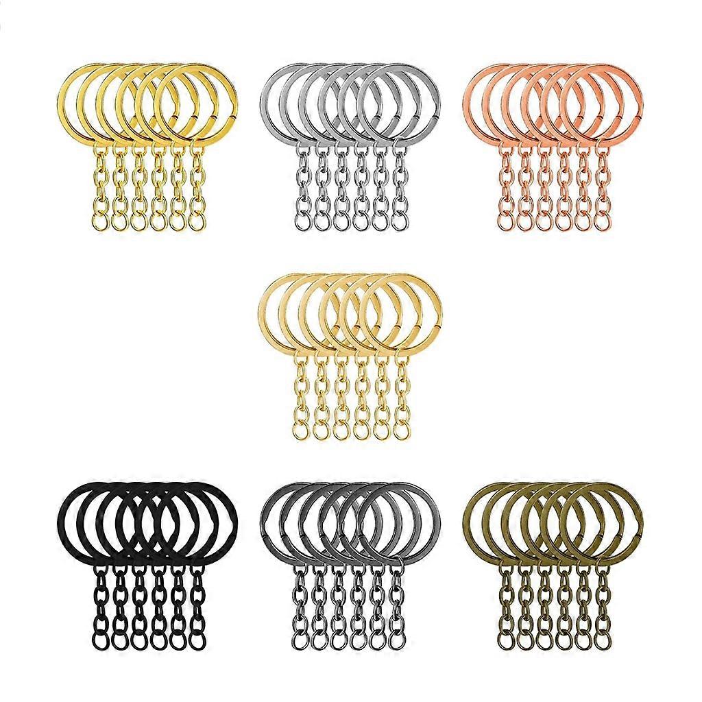 70 Pcs Porte-clés Split Bulk Keyrings Double Keyring Hanging Color Keyrings