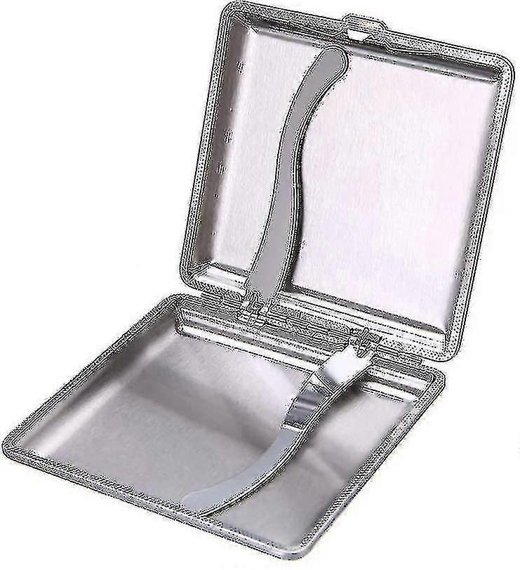 Leather Metal Cigarette Case, Can Hold 20 Cigarettes
