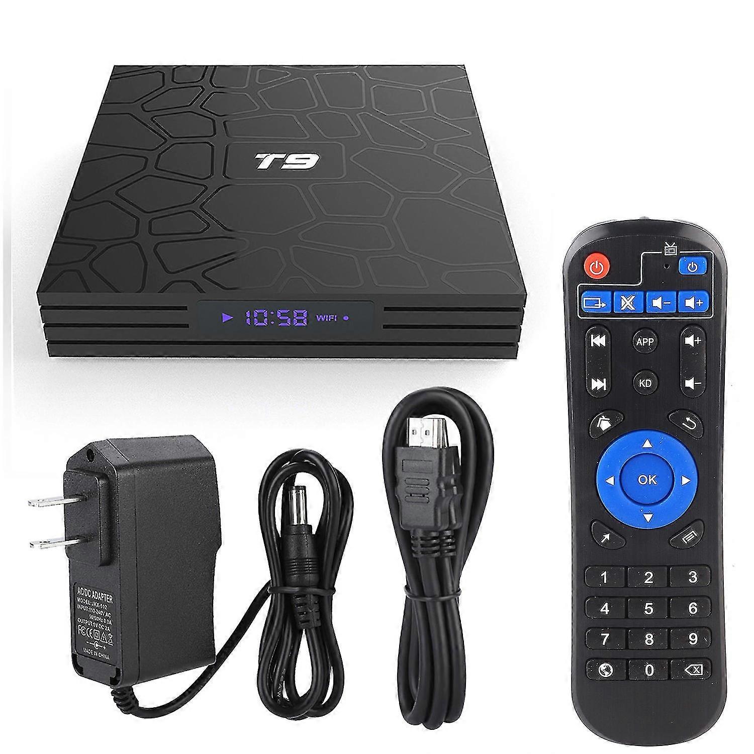 T9RK33184 2.4G WIFI Bluetooth USB 3.0 32GB TV Box compatible with Android 8.1 (US Plug 110240V)-Y