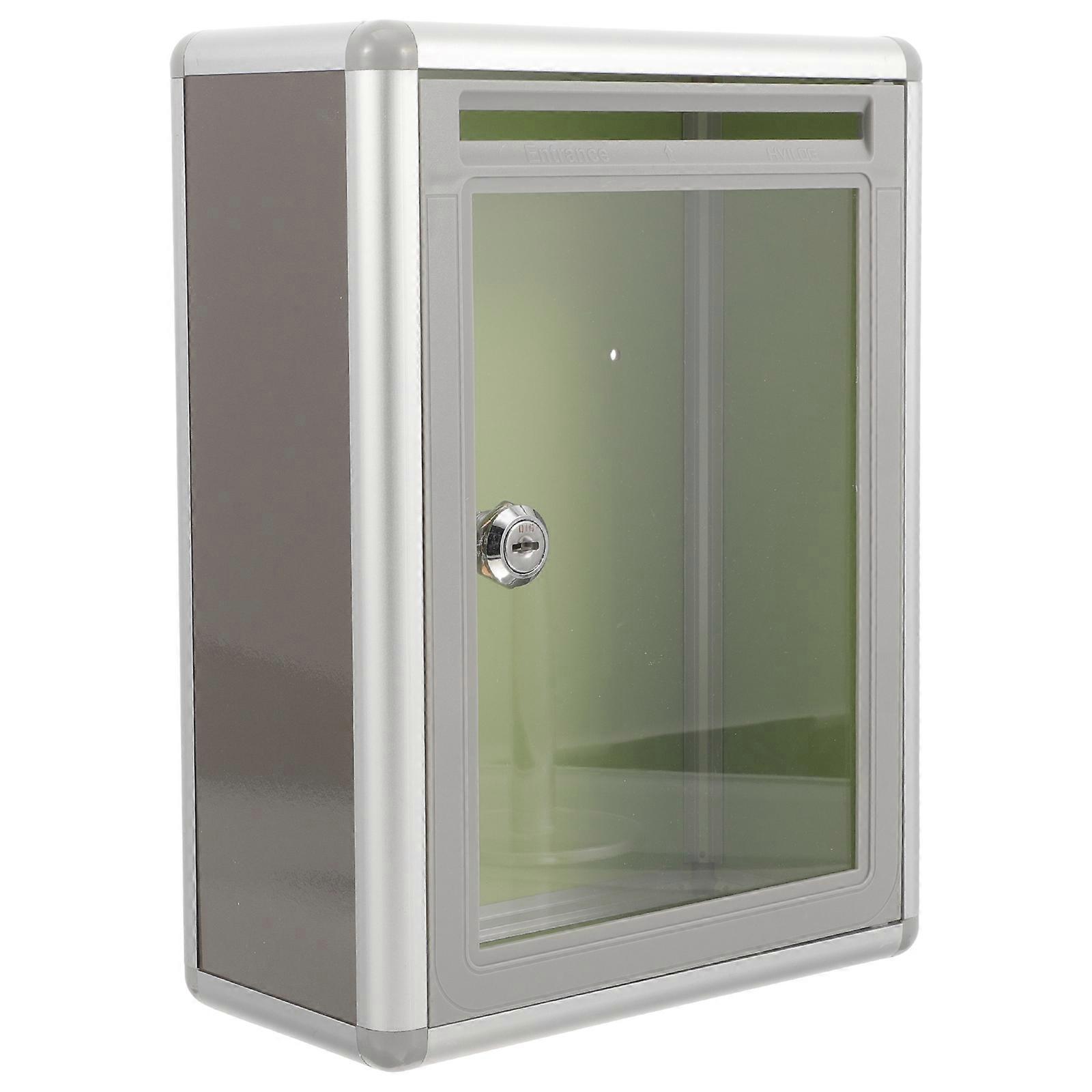1pc Acrylic Letter Box Suggestion Box Complaint Box Lucency Small Size for Office Home
