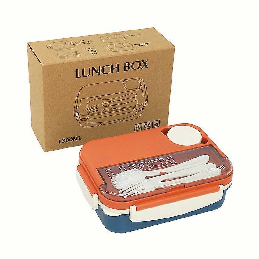 Four-compartment plastic bento box Japanese sealed microwaveable lunch box