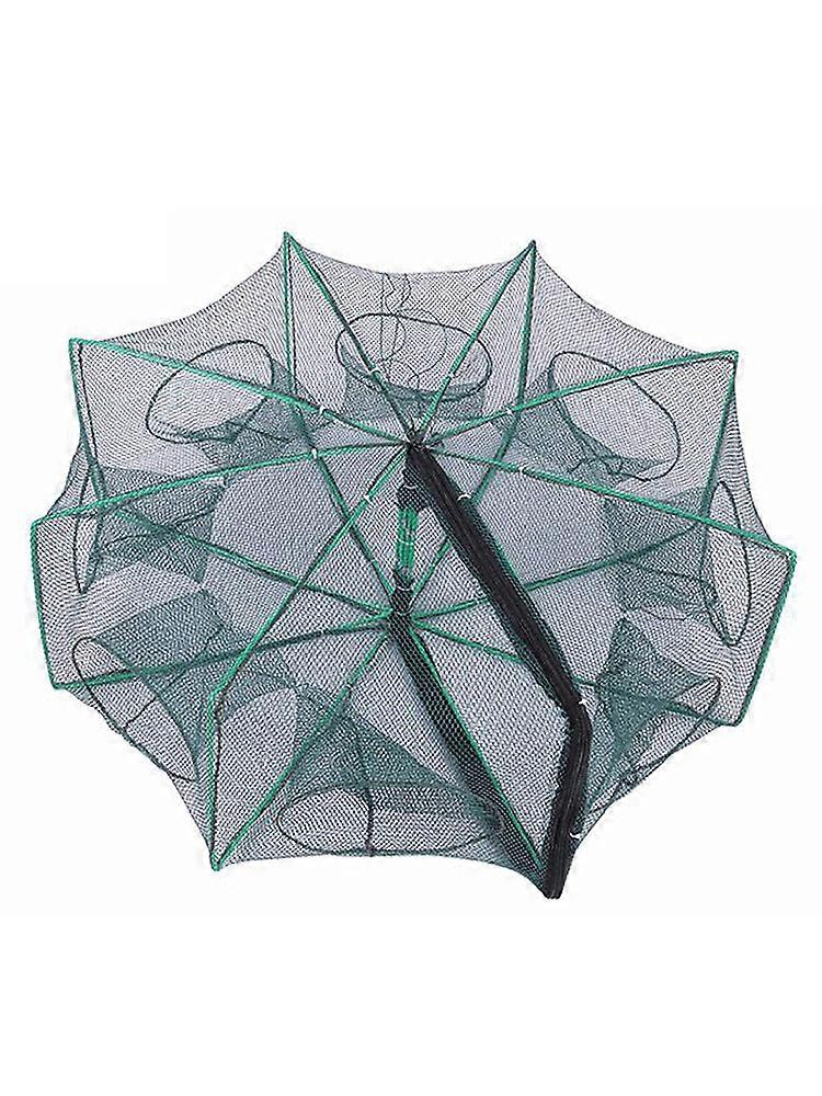 8 Holes Shrimp Cage Foldable Crab Fish Trap Cast