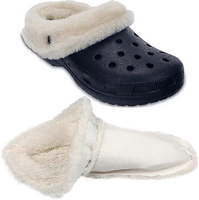 Πάτοι για Crocs Clogs Αντικατάσταση, Λευκό ένθετο γούνας Επένδυση παπουτσιών Εσωτερική σόλα Ζεστό αφαιρούμενο γούνινο Liners Crocs παπούτσια Αντικατάσταση τσόκαρα