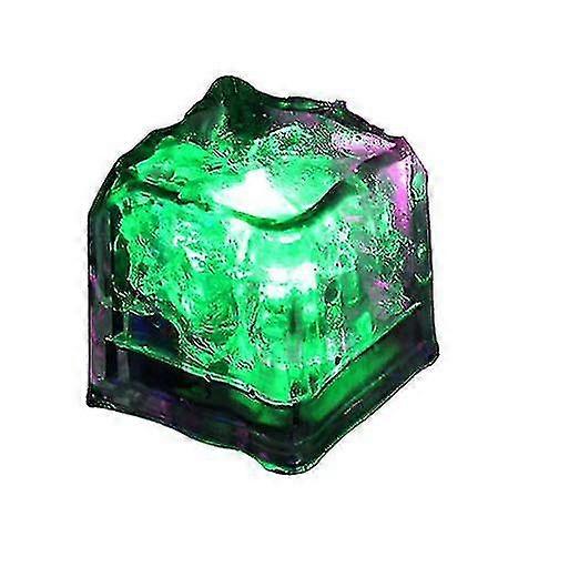 Simulation Ice Cube - 2pcs Plastic Luminous Ice Cube With Green Light