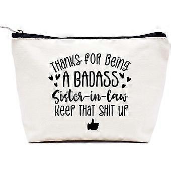 d Schminktasche, Schwester Geschenk - Kämpfe gegen einen Bären für dich Schwägerin Schwägerin Geschenk - Danke, dass du eine knallharte Schwägerin bist