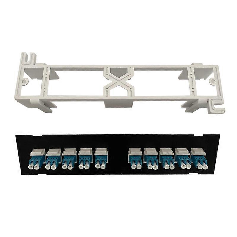 Wallmount or Rackmount 1U Ethernet Patch Panel Punch Down Block for LC Cabling