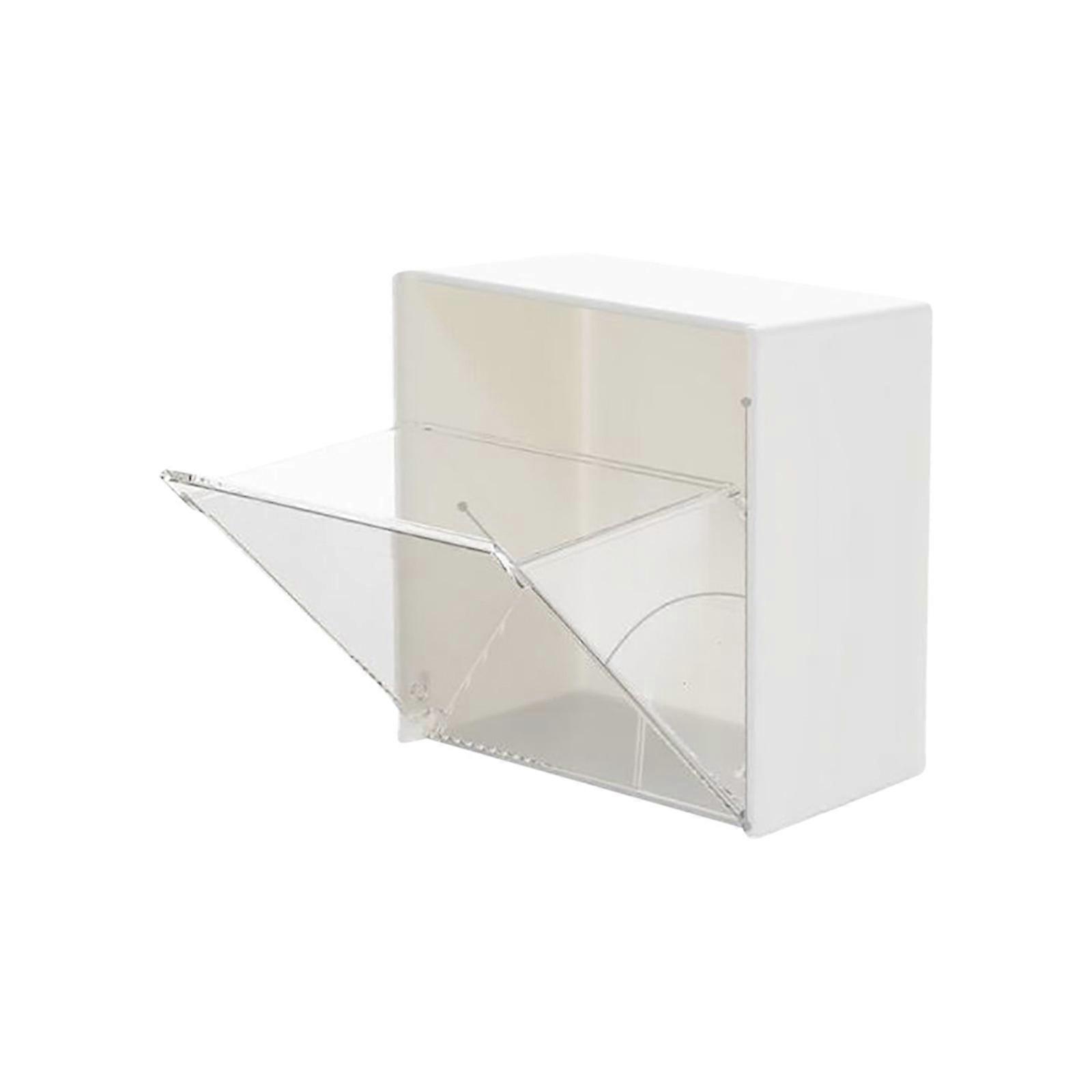 Storage Boxes Self-adhesive Small Storage Box Wall-mounted Storage Box Fresh Household Press Debris Storage Rack To Receive-proof Storage Box Punch- F