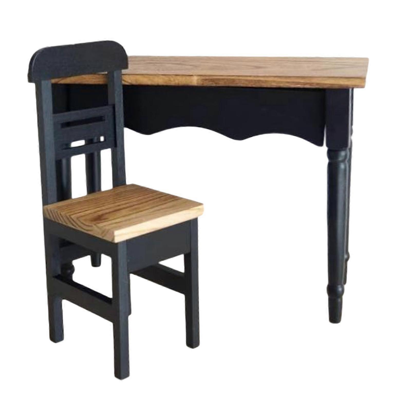 2x Nukkekodin pienoispöytätuoli 1:3 Keskeneräiset nukkekodin kalusteet