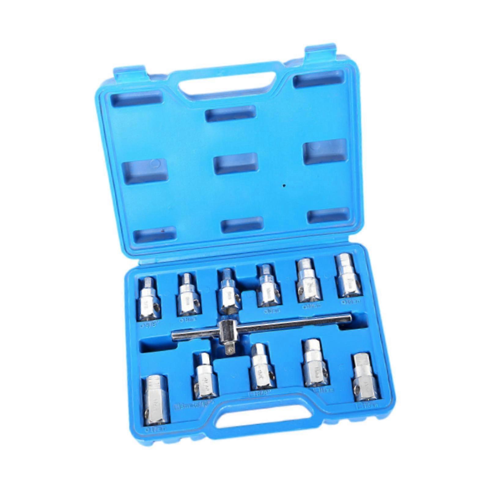 12Pcs Spline Bit Socket Set Sturdy with Storage Box Spare Parts Carbon Steel
