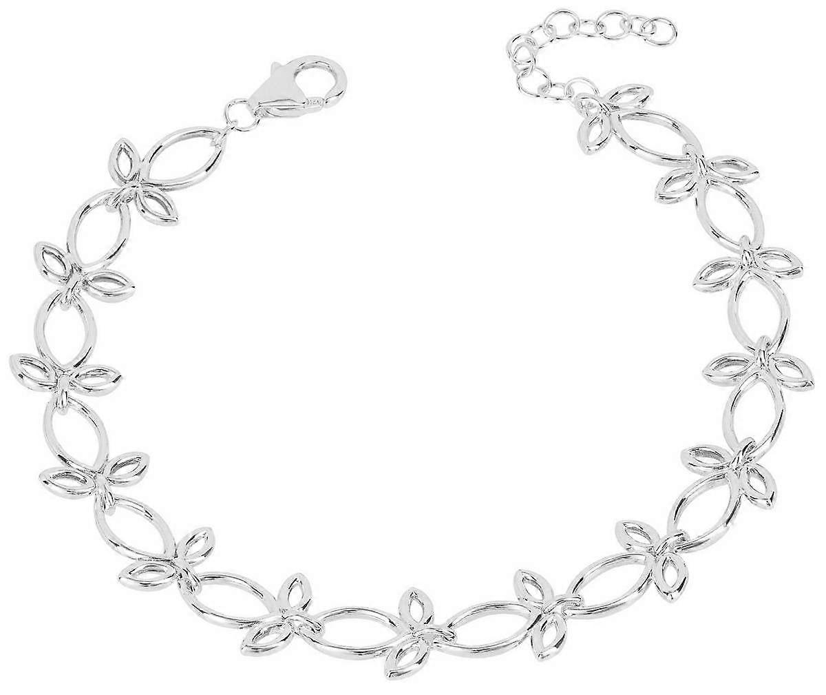 Beginnings Leaf Trio Chain Bracelet - Silver