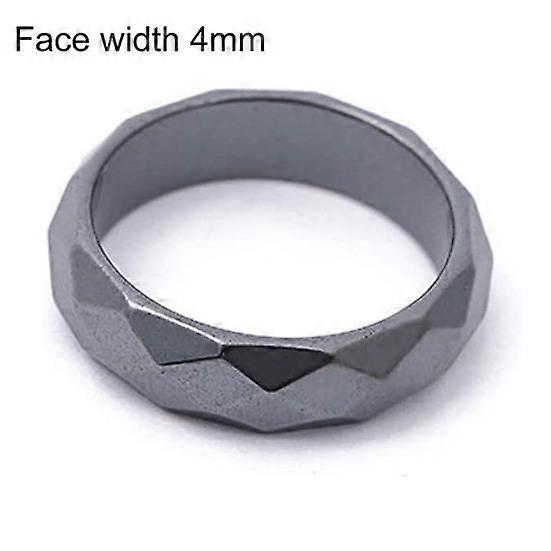 Finger Ring Geometric Black Surface Trendy All Round Match Ring for Dating