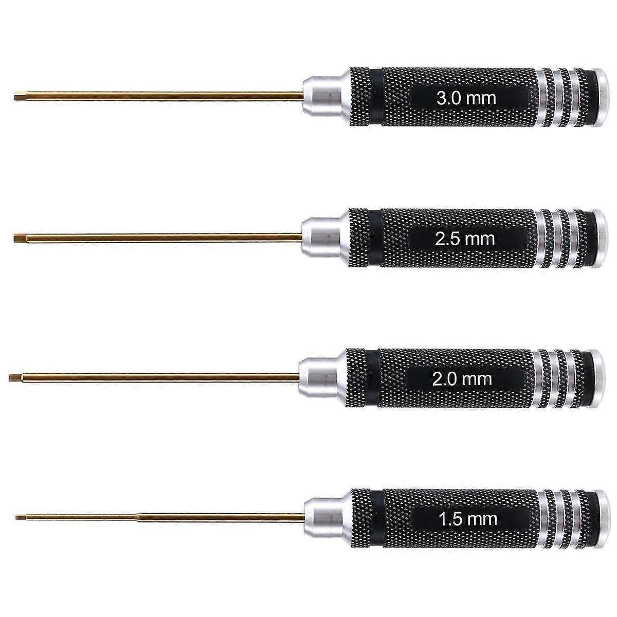 4PCS Hex Screw Driver Screwdriver Set Hexagon Tool Kit Ship Model Tools for Helicopter Aircraft Car