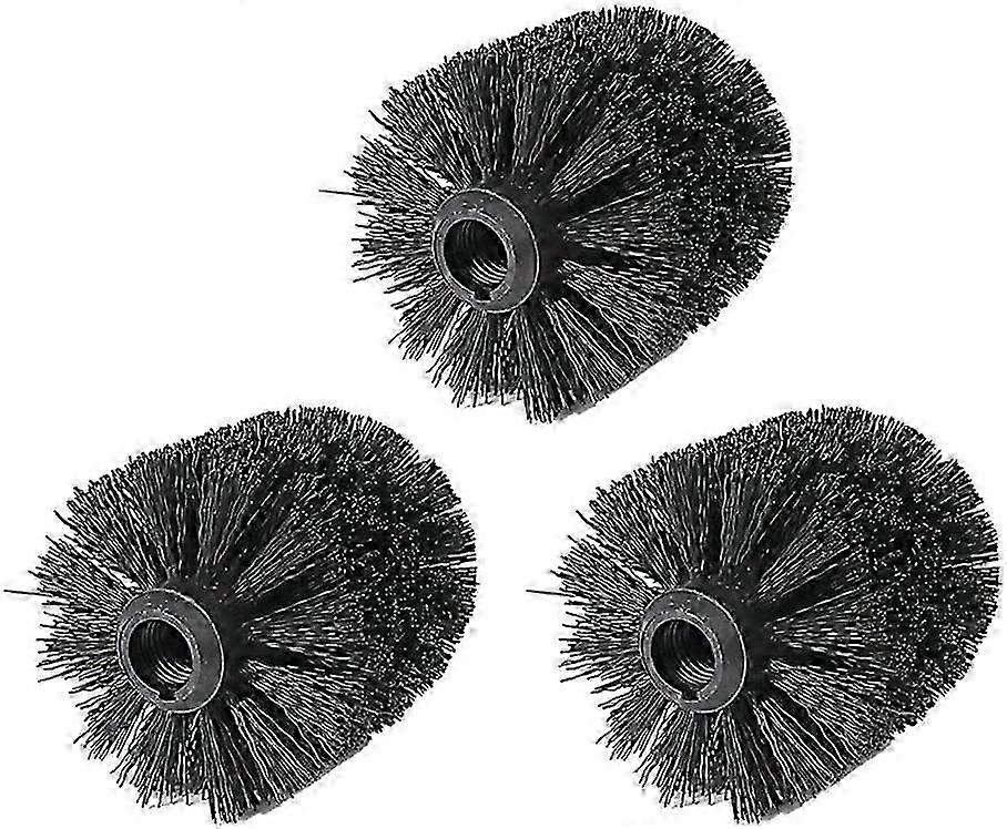 Replacement Toilet Brush Head, Individual Interchangeable Replacement Black White (3 Pack)