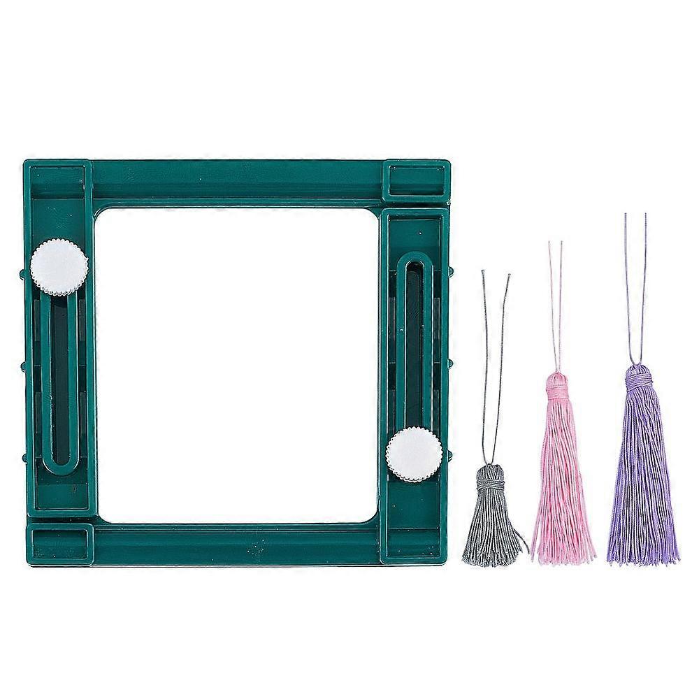Plastic Tassel Making Tool Tassel Maker Square Teal 88x90x17mm