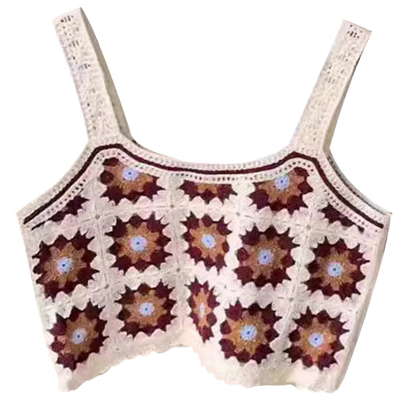 Bayan Yaz Gömlek Kolsuz Kaşkorse Crop Top Yelekler Bohem Tank Top Streetwears kahverengi
