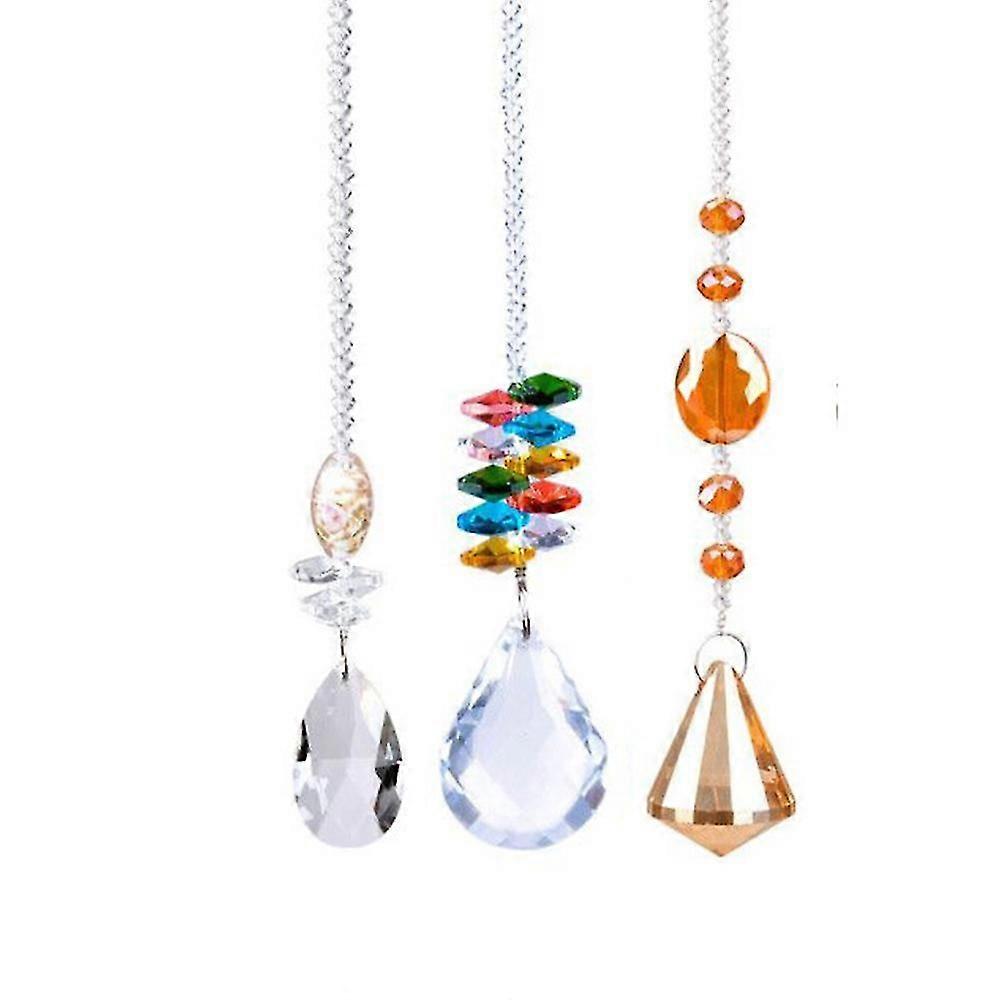 Crystal Ball, Set Of 3 Beautiful Pendants For Cars, Plants, Window Decorations,8507