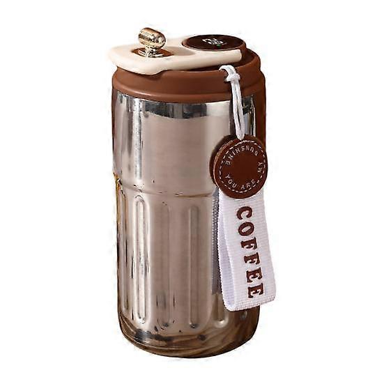 Coffee Thermal Mug with Temperature Display 450ml Leak-Proof Lid Stainless Steel Reusable