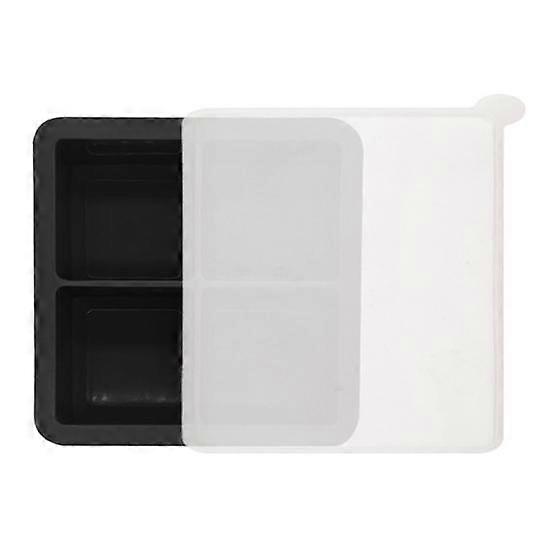 Silicone Ice Cube Tray with Lid Flexible Easy Release Square Ice Mold for Whiskey Cocktails Soups Sauces