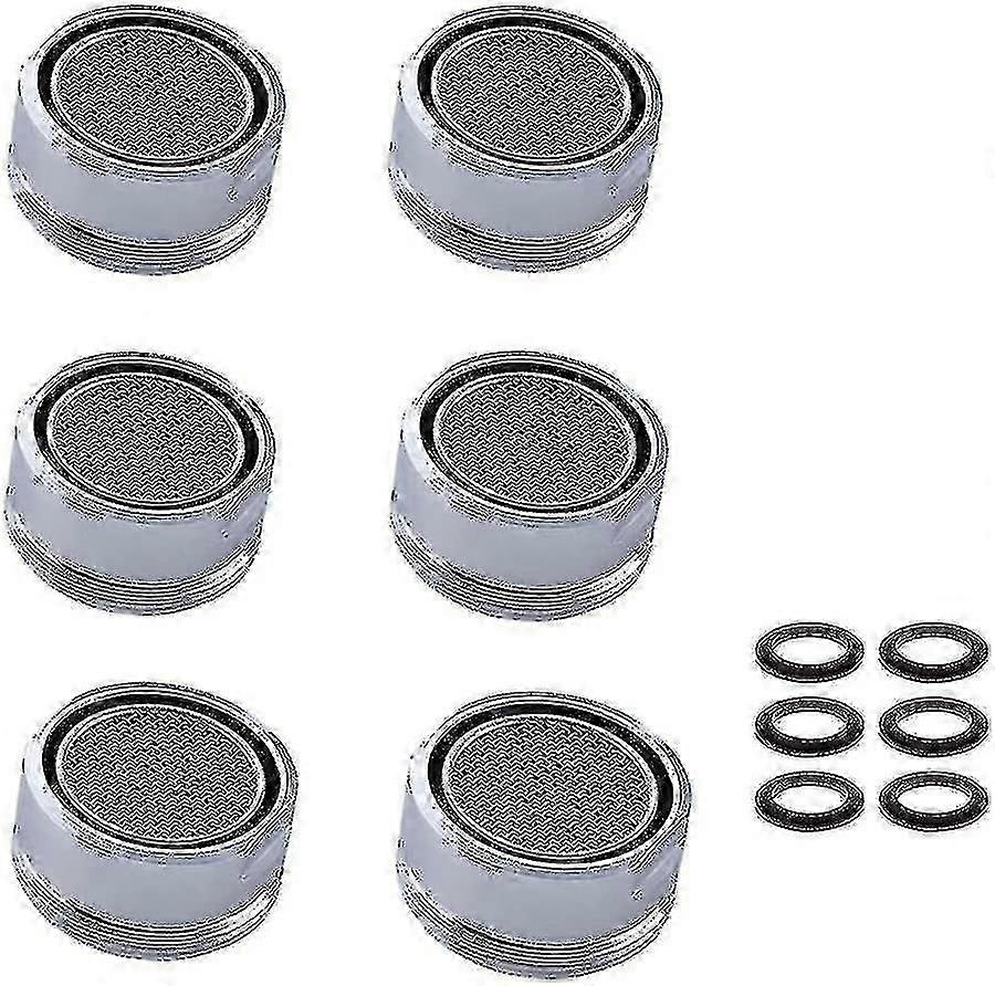 6 Pieces Faucet Bubbler Filter With 6 Rubber Gaskets And Faucet Aerator (24mm)