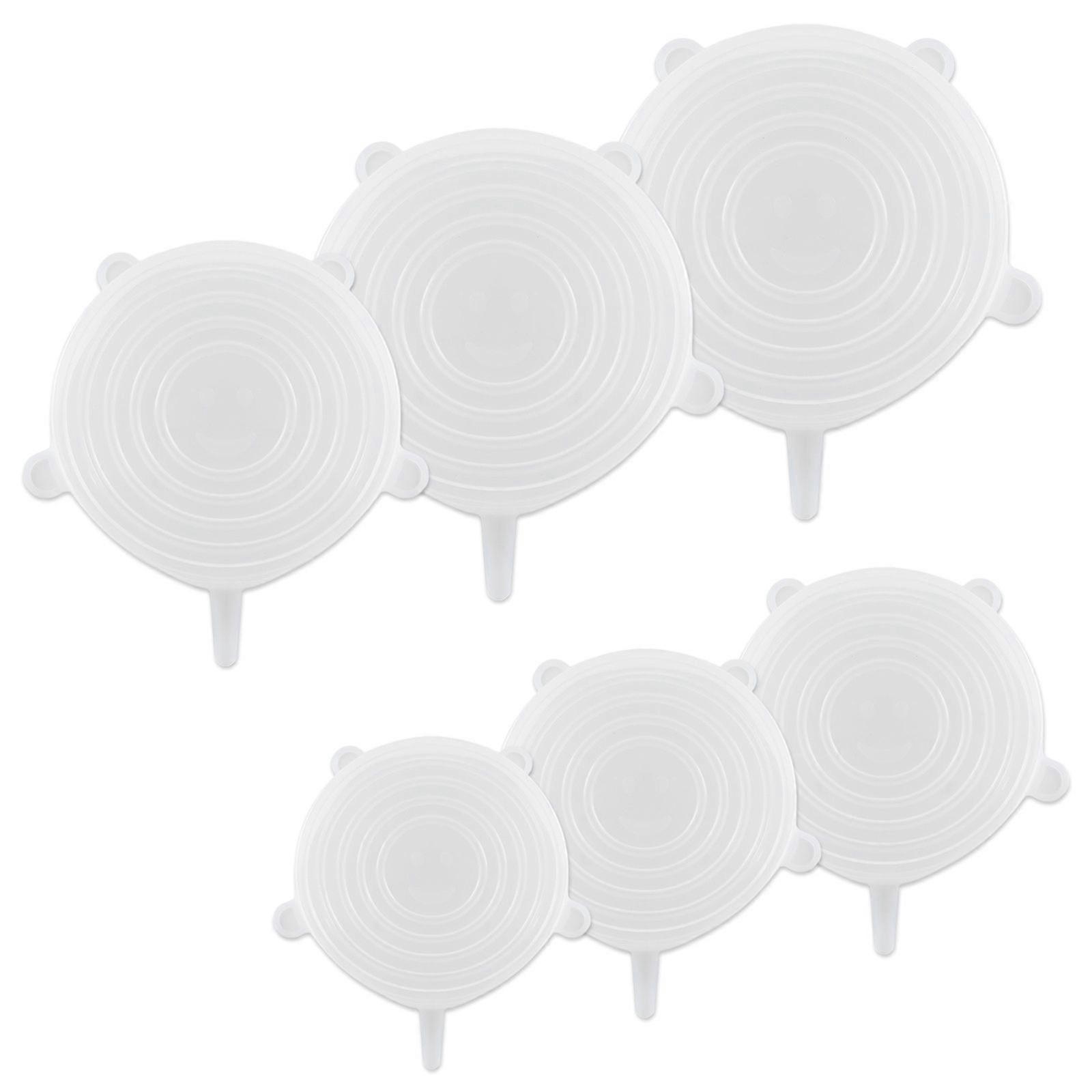 6Pcs transparent silicone fresh-keeping lid