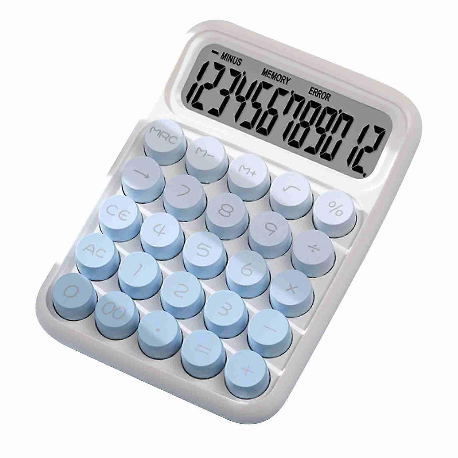 Cute Calculator 12 Digit Large Button Clear Display Screen Stylish Calculator for Student Accountant