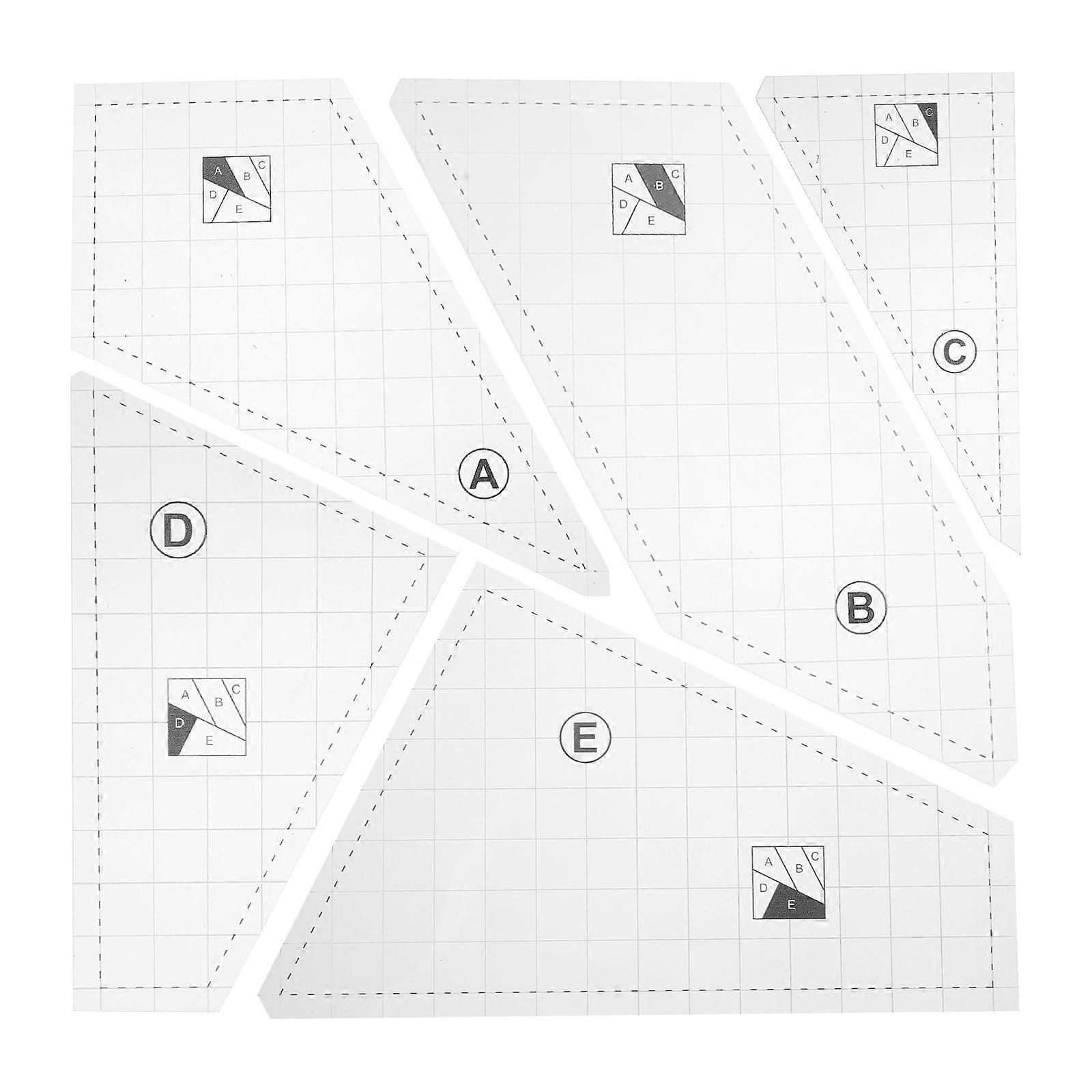 1 ensemble de modèles de courtepointe Modèles de patchwork bricolage Outils de couture de tissu simples