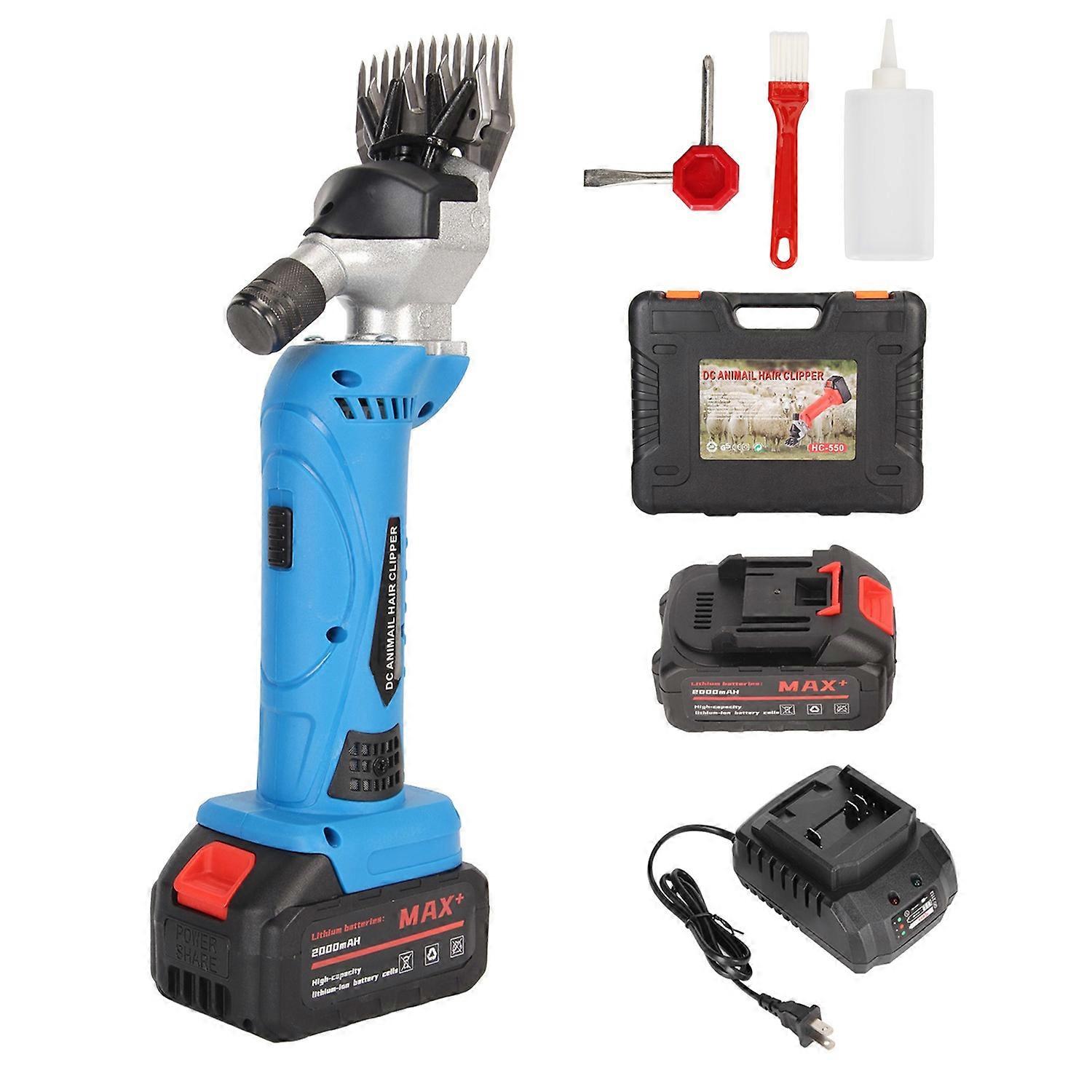 Sheep Shears Blue 6 Speed 200W Motor Maximum 2600RPM 4000mAh Alloy Blade Carpet Trimmer for Family F