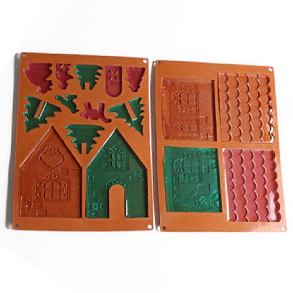 Composite House Silicone Mold, Baking, Cookie, Chocolate, Sugar, Paste