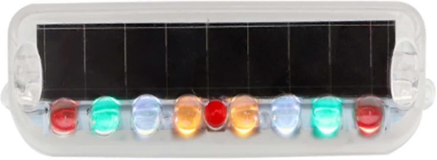 Universal Car Solar Power Simulated Alarm Warning Strobe Light Anti-theft 8 Led Flashing Light Safety Brake Light