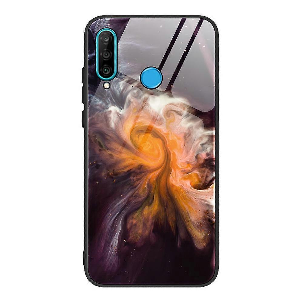 Marble Pattern Glass Protective Case For Huawei P30 lite / nova 4e