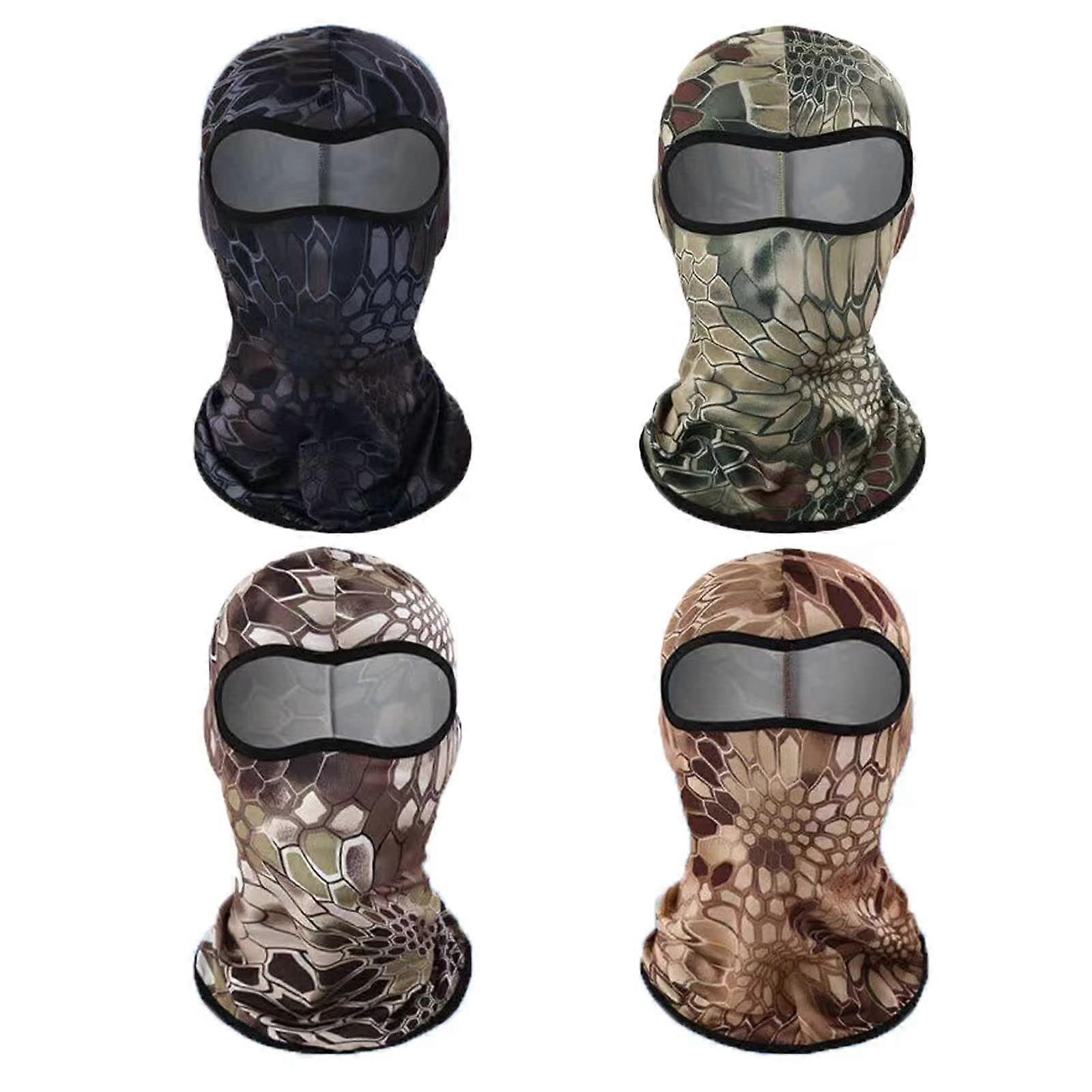 4-Piece Sun Protection Balaclava Set for Winter Sports, Windproof Full Face Cover, Adjustable Size, Breathable Material