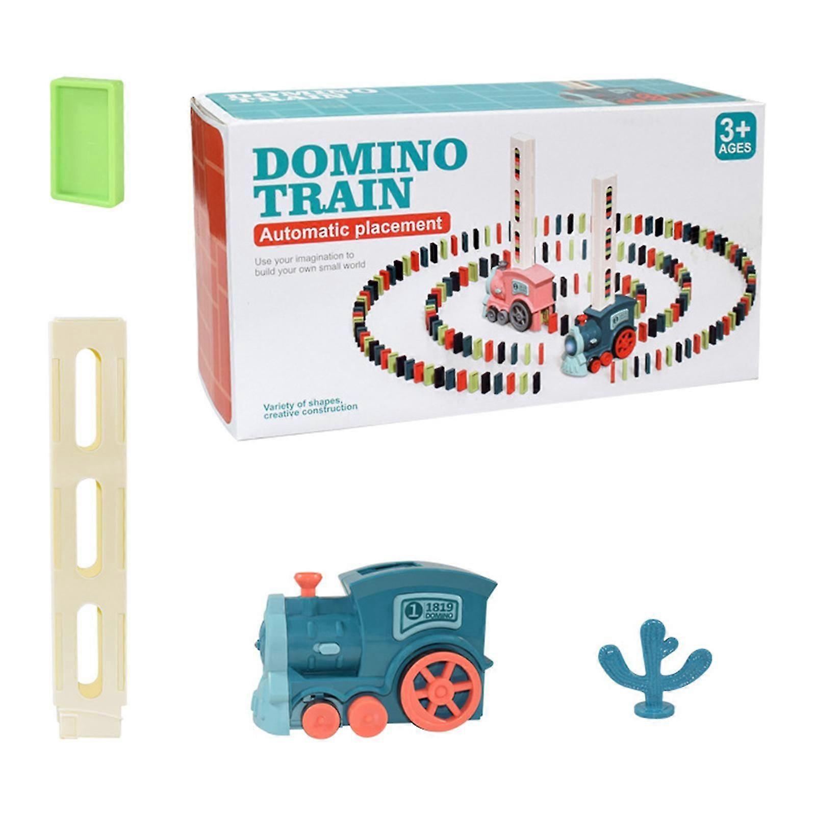 60/80/100 stk oppgradering elektrisk tog dominobrikker sett for barn gutter og jenter