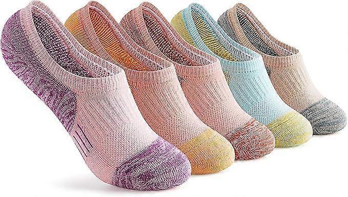 5 Pairs Cushioned Socks for Sports and Everyday Wear No Show Ankle