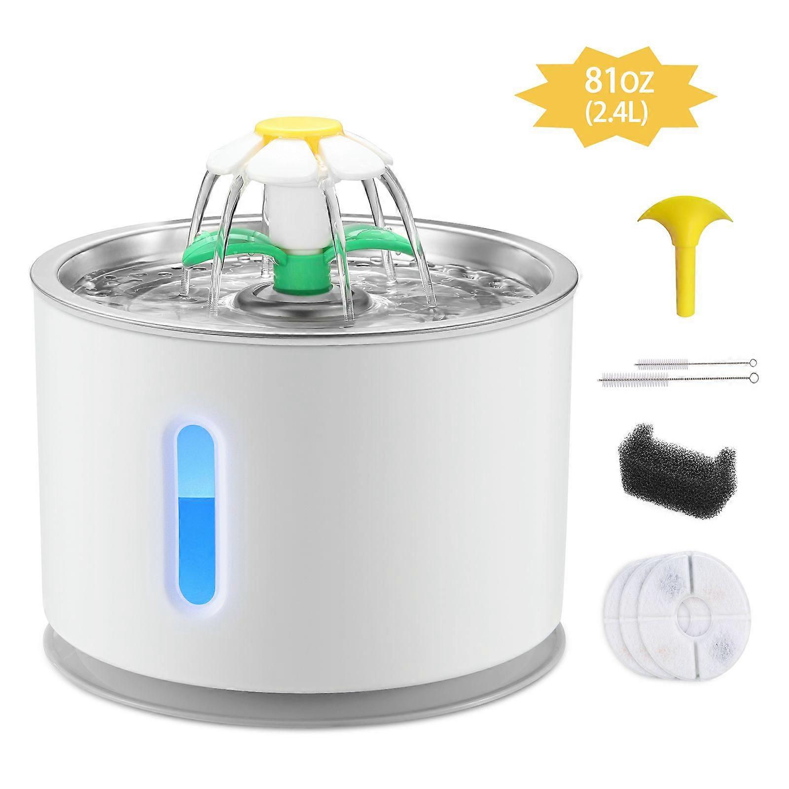 2.4LGrey Pet Fountain Automatic Cat & Dog Water Dispenser with Smart Pump