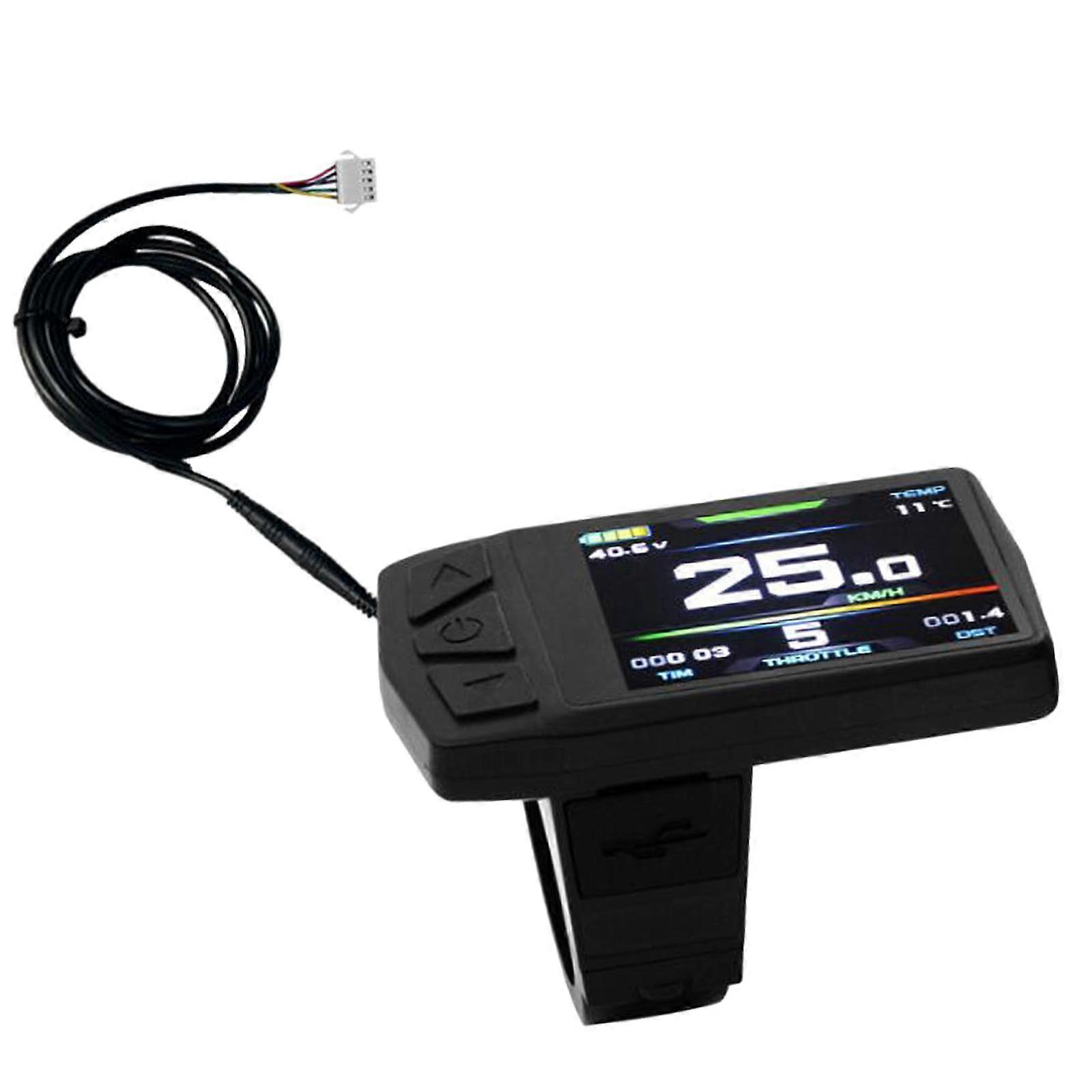 Ebike Intelligent Display Time Speed Indicator Easy Installation with 5V USB