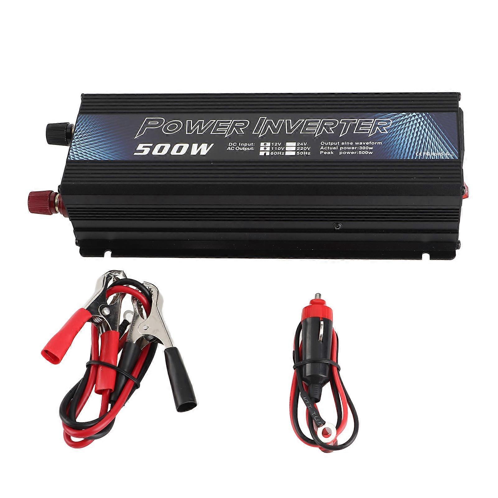 Risegun Power Equipment Car Power Inverter Sine Converter with USB Port, Cooling Fan, 3000W, DC 12V to AC, Black, 110 V 60Hz