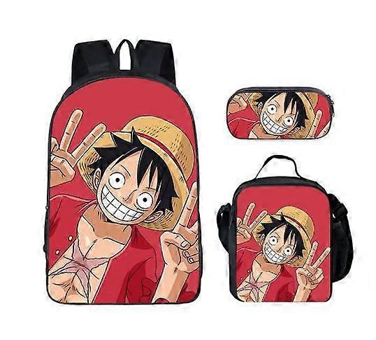 クリエイティブファッションクラシックワンポップ3Dプリント3個/セットアップ瞳孔ランドセルラップトップデイパックバックパックランチバッグペンケース