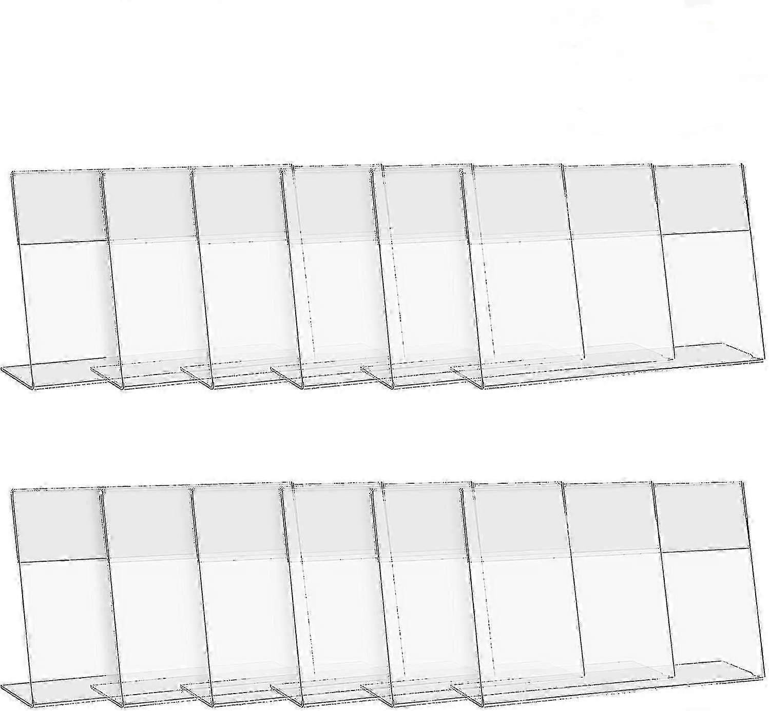 12 Pcs Acrylic Sign Holder, 15.2 X 10.2 Cm L- Shaped Display Stand, Menu Holder, Clear Card Holder, Picture Frame, Photo Frame Display- 6" X 4"