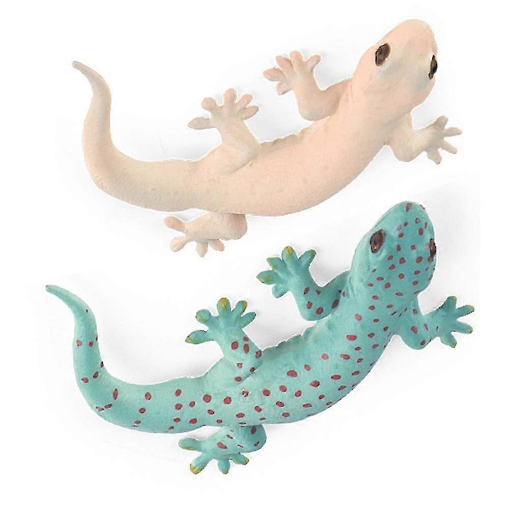 2pcs Simulation Wild Reptile Animals Action Figures Lizard Model Toy Kids Educational Toys Congnitive Scene Toys