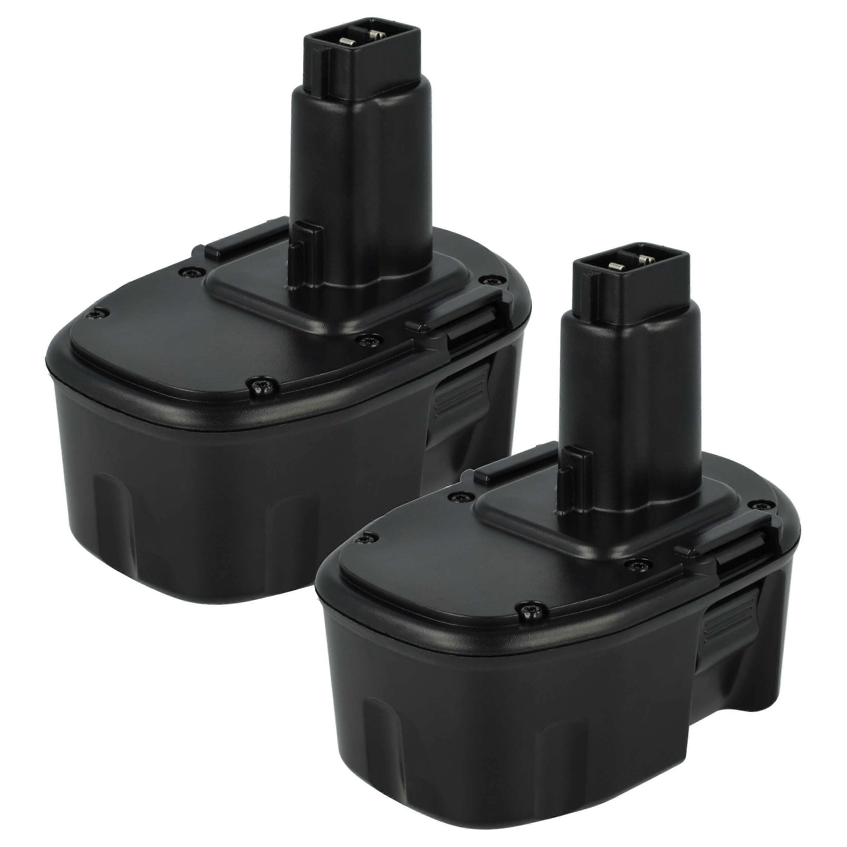 vhbw 2x csere akkumulátor Dewalt DE9092, DE9091, DE9502, DE9094, W9091, DW9094, DC9091, DE9038 szerszámokhoz (3000 mAh, NiMH, 14,4 V)